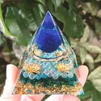 Popular Crystal Gravel Pyramid Ornaments Home Resin Glue Handicrafts Office Decoration Gifts main image 2