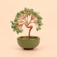 Natural Citrine Fortune Tree Tea Cup Treasure Bowl Crystal Money Tree Desktop Decoration Crystal Tree Ornament H14 sku image 3