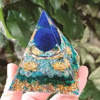 Popular Crystal Gravel Pyramid Ornaments Home Resin Glue Handicrafts Office Decoration Gifts main image 3