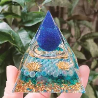 Popular Crystal Gravel Pyramid Ornaments Home Resin Glue Handicrafts Office Decoration Gifts main image 4