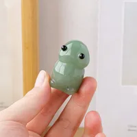 Natural Crystal Mushroom Elf Ornaments Amethyst Carving Frog Monster Crafts Micro Landscape Decoration sku image 3