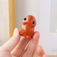 Natural Crystal Mushroom Elf Ornaments Amethyst Carving Frog Monster Crafts Micro Landscape Decoration sku image 6