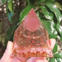 Popular Crystal Gravel Pyramid Ornaments Home Resin Glue Handicrafts Office Decoration Gifts main image 2