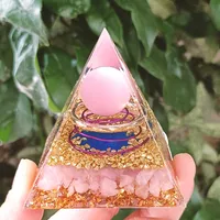 Popular Crystal Gravel Pyramid Ornaments Home Resin Glue Handicrafts Office Decoration Gifts main image 3