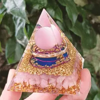 Popular Crystal Gravel Pyramid Ornaments Home Resin Glue Handicrafts Office Decoration Gifts main image 4