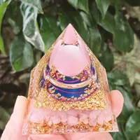 Popular Crystal Gravel Pyramid Ornaments Home Resin Glue Handicrafts Office Decoration Gifts main image 5