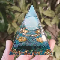 Popular Crystal Gravel Pyramid Ornaments Home Resin Glue Handicrafts Office Decoration Gifts main image 1
