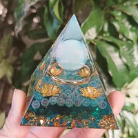 Popular Crystal Gravel Pyramid Ornaments Home Resin Glue Handicrafts Office Decoration Gifts main image 2