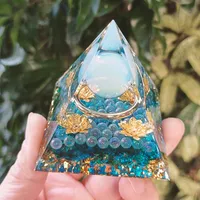 Popular Crystal Gravel Pyramid Ornaments Home Resin Glue Handicrafts Office Decoration Gifts main image 3