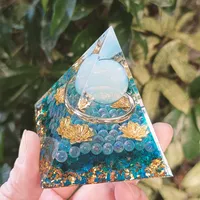 Popular Crystal Gravel Pyramid Ornaments Home Resin Glue Handicrafts Office Decoration Gifts main image 4