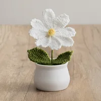 New Handmade Knitted Sunflower Finished Wool Plant Potted Home Simulation Ornaments Decorative Gifts Stall sku image 10