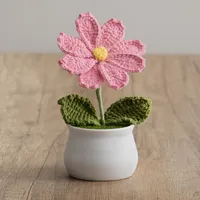 New Handmade Knitted Sunflower Finished Wool Plant Potted Home Simulation Ornaments Decorative Gifts Stall sku image 11