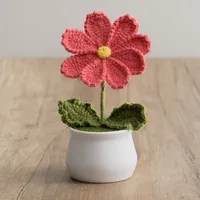 New Handmade Knitted Sunflower Finished Wool Plant Potted Home Simulation Ornaments Decorative Gifts Stall sku image 13