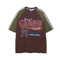 Jiayiku Fashion Brand  Summer T-shirt New American Retro Couple T-shirt Loose Raglan Sleeve Color-matching Short Sleeve Men main image 2