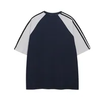 Jiayiku Fashion Brand  Summer T-shirt New American Retro Couple T-shirt Loose Raglan Sleeve Color-matching Short Sleeve Men main image 3