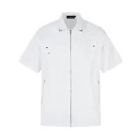 Jiayiku Men's  Summer Short-Sleeve Shirt New Style Cleanfit Niche Design Zipper Shirt Handsome main image 2