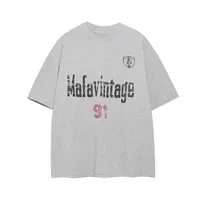 Jiayiku  Summer T-shirt New American Retro Trendy Brand Heavy Washing Old Cotton T-shirt Short Sleeve For Men And Women main image 2