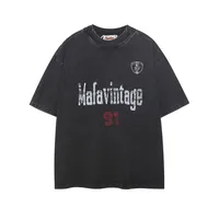 Jiayiku  Summer T-shirt New American Retro Trendy Brand Heavy Washing Old Cotton T-shirt Short Sleeve For Men And Women sku image 6