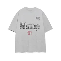 Jiayiku  Summer T-shirt New American Retro Trendy Brand Heavy Washing Old Cotton T-shirt Short Sleeve For Men And Women sku image 2