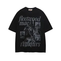 Jiayiku Trendy Brand  Summer T-Shirt New American Retro Couple T-Shirt Loose Creative Printed Cotton Short-Sleeved sku image 9