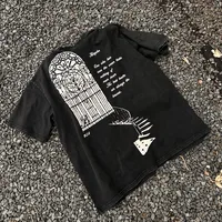 Jiayiku  Summer T-shirt Short-sleeved Men's American Style Retro Trendy Brand Base Shirt Washed Old T-shirt Cotton Loose main image 3