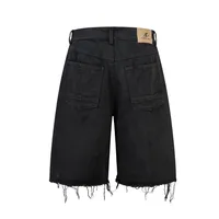 Jiayiku Fashion Brand  Advanced Sense RO Style Five-point Pants Men's American Style Street Washing Rags Denim Pants Straight Pants main image 3