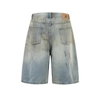 Jiayiku Men's  High-end Feeling Puppies Handsome Pants Men's American-style High Street RO Dirty Dirty Dyed Washed Denim Pants main image 3
