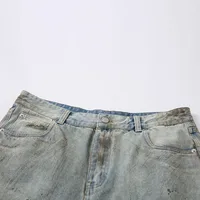 Jiayiku Men's  High-end Feeling Puppies Handsome Pants Men's American-style High Street RO Dirty Dirty Dyed Washed Denim Pants main image 4
