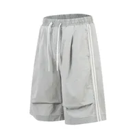 Jiayiku Trendy Brand  New Men's American Retro Washed Mid-Length Pants Loose Drape Wide-Leg Pants sku image 4