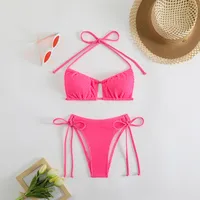 Elegant   New Split Swimsuit Two-piece Set Tether Sexy  Soft Cup Bikini main image 1