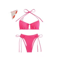 Elegant   New Split Swimsuit Two-piece Set Tether Sexy  Soft Cup Bikini main image 5
