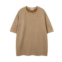 Jiayiku  Summer T-Shirt Men's American Street Fashion Brand  Tee Thorn Embroidered Suede Short-Sleeved T-Shirt main image 4