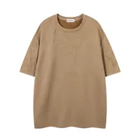 Jiayiku  Summer T-Shirt Men's American Street Fashion Brand  Tee Thorn Embroidered Suede Short-Sleeved T-Shirt sku image 20