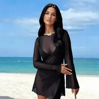 Beach Robe Lace Mesh Dress Street Trend main image 1