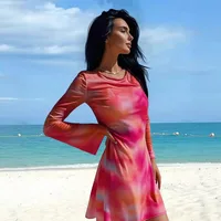 Beach Robe Lace Mesh Dress Street Trend main image 3