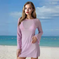 Beach Robe Lace Mesh Dress Street Trend main image 4