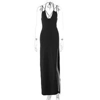 Style   Summer New Back Hollow Strap Split Strap Dress Foreign Trade Wholesale Women's Clothing sku image 2