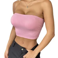 Explosions   Sexy Navel Strapless One-piece Strap Vest Outer Wear Chest Wrap Vest Women's Vest main image 5