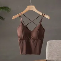 Ice Silk Cross Beautiful Back Women's Breathable Anti-running Light Mid-length Tube-top Inner Wearing Sling Women's Chest Wrapping High School Students sku image 3