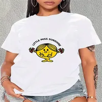 T-Shirt   Women's Short-Sleeved Wish Fashion Casual Round Neck Women's T-Shirt sku image 7
