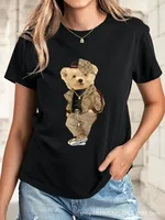 Spot Short-Sleeved T-Shirt Printed Tops   New Large Size  Hot Selling Casual Women's T-Shirts sku image 7
