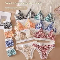 Leopard Vest Bra&Panty Set main image 1