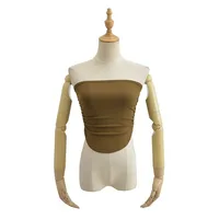 Camisole Women's Simple Solid Color Short Navel Design Fashionable Elegant  Style Pleated Slim Top main image 2
