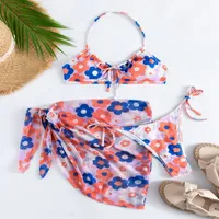 Bikini Three-piece Swimsuit Women's   Swimsuit Printed Sexy Vigorous Bikini Swimsuit main image 3