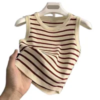 New Slim-Fit Striped Knit Camisole For Women, Sweet And Spicy Niche Outerwear And Inner Base Shirt Top Trendy main image 5