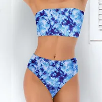 Swimwear  Sexy Strapless High Waist Split Bikini   Explosions Swimwear main image 5