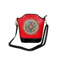 New Ethnic Style Vertical Crossbody Mobile Phone Bag Composite Leather Women's Bag Retro Style Shoulder Women's Bag main image 5