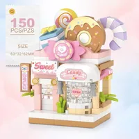 Lizhi Loz Building Blocks Magic Shop Small Street View Baozi Shop Toy Ornaments Children's Gift Wholesale Stall main image 5