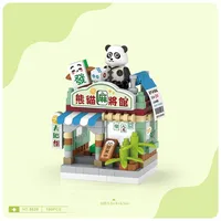 Lizhi Loz Building Blocks Magic Shop Small Street View Baozi Shop Toy Ornaments Children's Gift Wholesale Stall main image 4