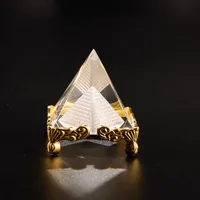 Crystal Pyramid Polyhedron Egyptian Feng Shui Craft Ornaments Bank Finance Commemorative Gifts main image 4
